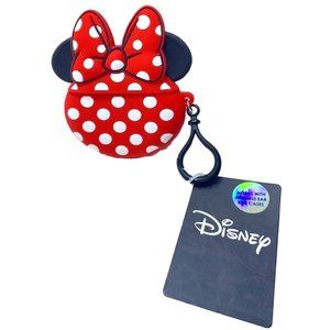 Disney Minnie Mouse Airpod Case Red White Earbud Silicone Case, Brand New w Tags